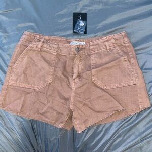 Signature 8 orange denim shorts